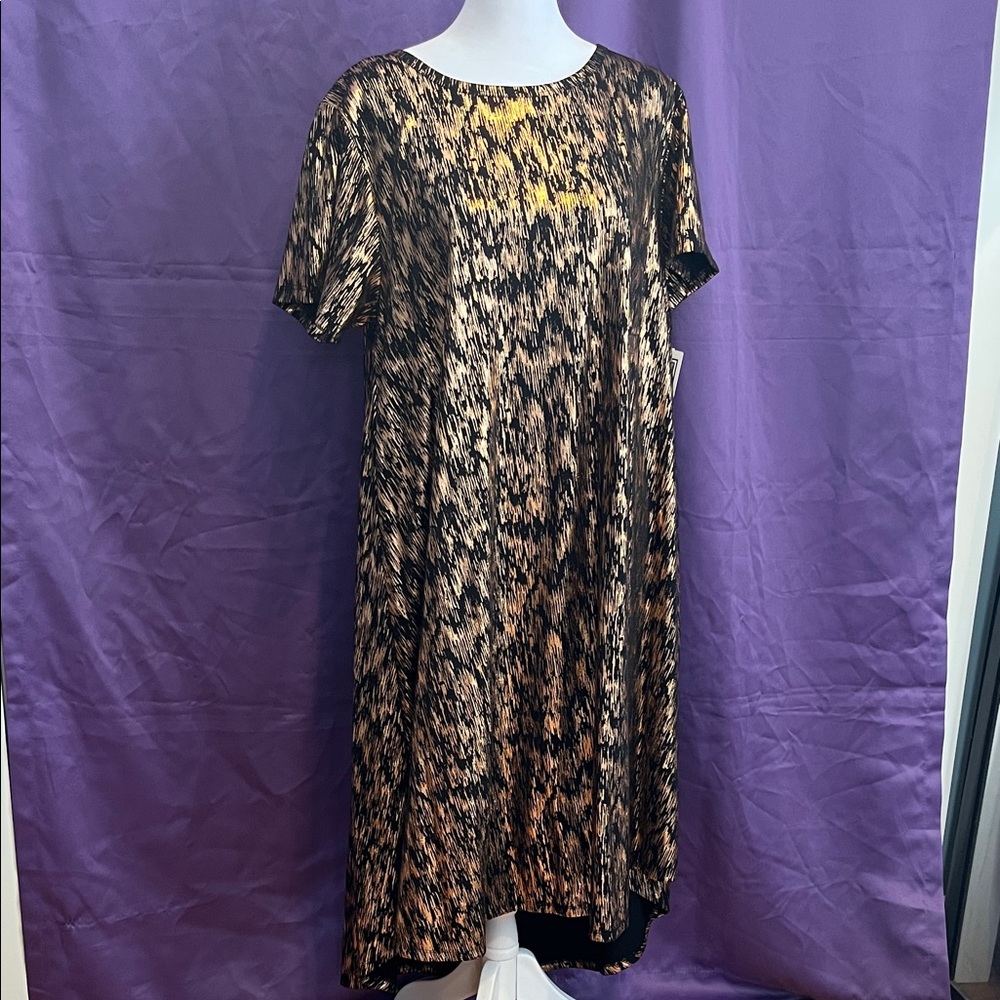 Elegant Black and Copper Women's Dress